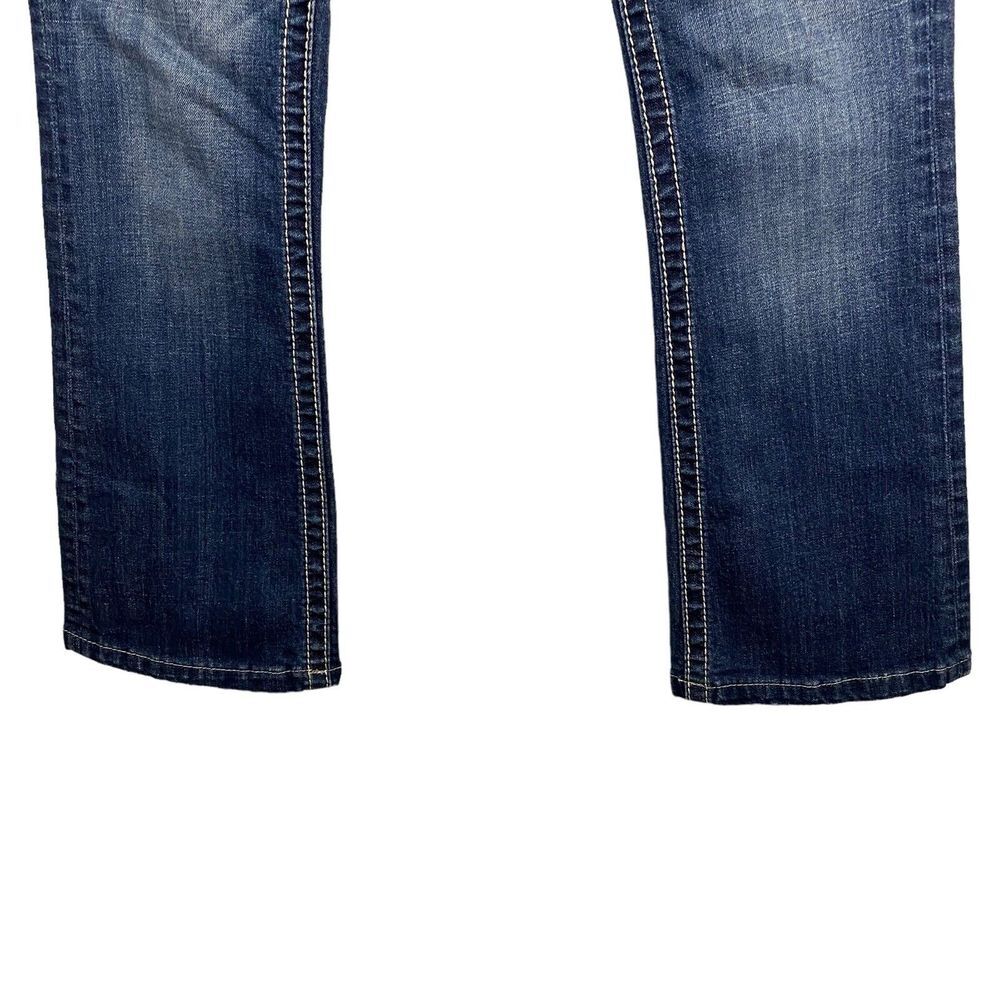 Miss Me Women's Blue Boot Cut Jeans with Gold Embroidery - Picture 8 of 13